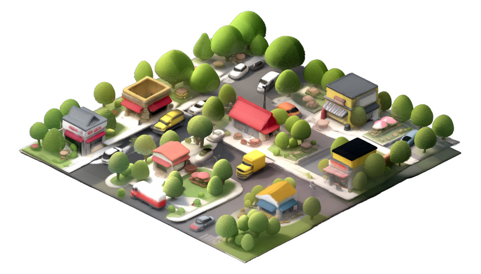 SynCity 3000 — suburban scene