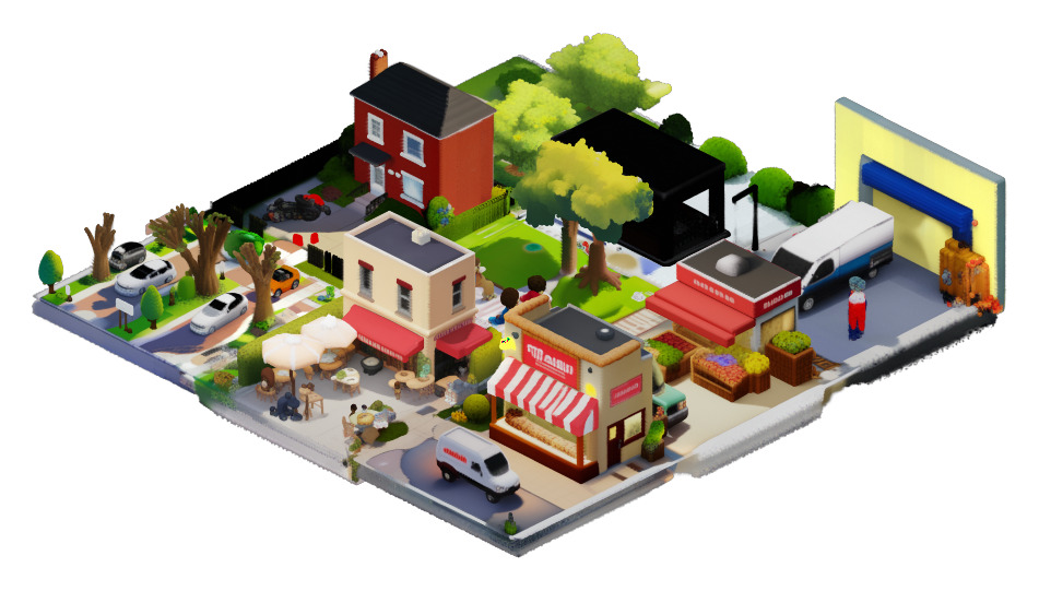 SynCity — suburban scene
